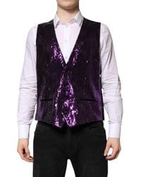 Dolce & Gabbana - Sequined Dress Formal Waistcoat Vest - Lyst