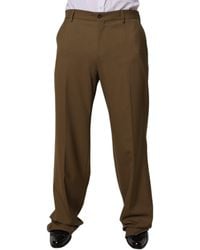 Dolce & Gabbana - Wool Straight Formal Dress Pants - Lyst