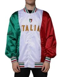 Dolce & Gabbana - Italia Button Down Bomber Jacket - Lyst