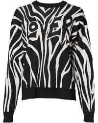 Dolce & Gabbana - Zebra Print Knit Pullover Sweater - Lyst