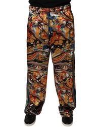 Dolce & Gabbana - Marble Satin Tracksuit Pants - Lyst