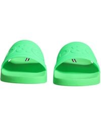 Dolce & Gabbana - Leather Slides Sandals Beachwear Shoes - Lyst