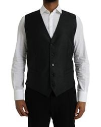 Dolce & Gabbana - Wool Waistcoat Dress Formal Vest - Lyst