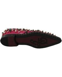 Dolce & Gabbana - Leather Crystals Dress Broque Shoes - Lyst