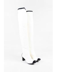 chanel thigh boots