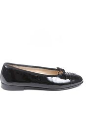 chanel black ballet flats