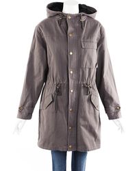 Bliss and Mischief Hooded Drawstring Coat - Grey