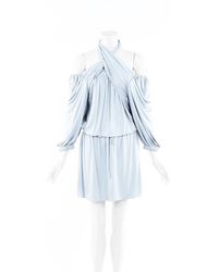 Chanel Paris-greece Silk Draped Dress - Blue