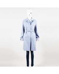 Burberry London Cotton Trench Coat - Blue