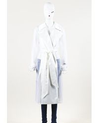 Lanvin Sheer Silk Trench Coat - White