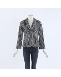 Chanel Printed Tweed Jacket - Blue