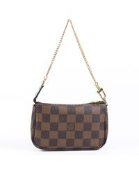 Louis Vuitton Pochette Accessoires Damier Ebene Bag - Brown
