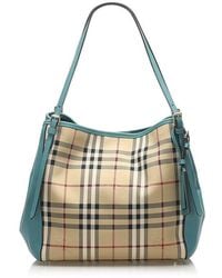 burberry check tote bag