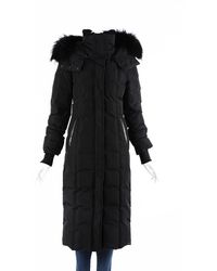 Mackage Down Filled Fur Hooded Long Puffer Coat - Black