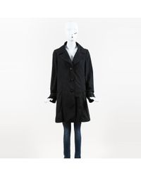 Burberry London Black Single Breasted Raincoat