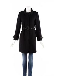 Burberry Wool Cashmere Belted Coat - Black