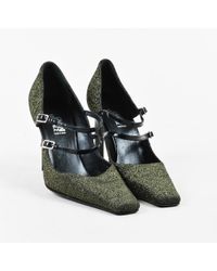 versace square heels