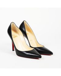 Christian Louboutin Leather "apostrophy" Pointed Pumps - Black