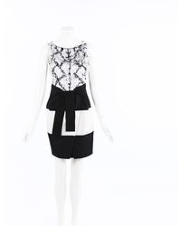 Giambattista Valli Sequin Striped Silk Dress - Black