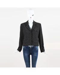 Burberry S Wool Blend Blazer - Grey