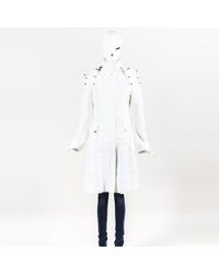 Burberry London Hooded Coat - White