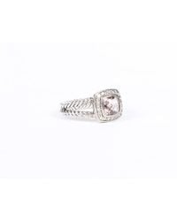 David Yurman Petite Albion Morganite Diamond Ring - Metallic