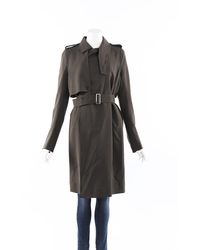 Rick Owens Dirt Silk Trench Coat - Brown