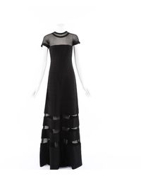 Hervé Léger Gweneth Crochet Bandage Gown - Black
