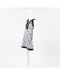 Chanel 3d Effect Geometric Patterned Dress - White