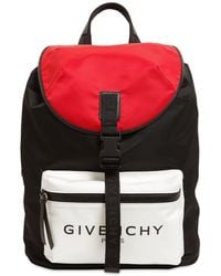 Givenchy Ultraleichter Nylonrucksack Mit Logo - Rot