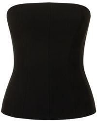 Monot - Strapless Crepe Bustier Top - Lyst