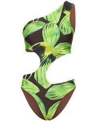 Louisa Ballou - Carve Printed Stretch Onepiece Swimsuit - Lyst