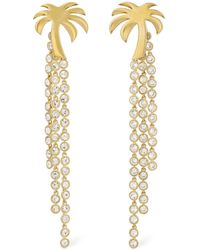 Palm Angels - Palm Pendant Brass & Glass Earrings - Lyst