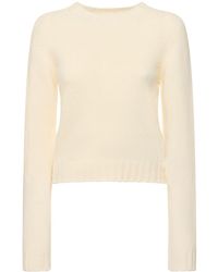 Palm Angels - Curved Logo Wool Blend Sweater - Lyst