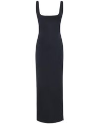 Bottega Veneta - Compact Viscose Blend Long Dress - Lyst