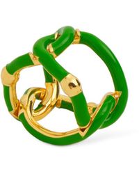 Bottega Veneta - Ring Aus Goldfarbenem Silber Und Emaille - Lyst
