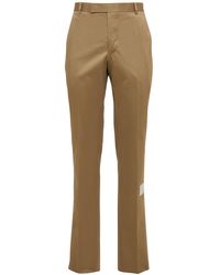 Thom Browne Cotton Chino Pants in Beige 