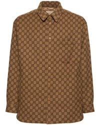 Gucci - GG Supreme Flannel Shirt Jacket - Lyst