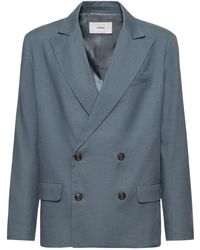 Commas - Linen Blend Double Breasted Jacket - Lyst