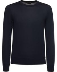 Tom Ford - Fine Gauge Wool Knit Crewneck Sweater - Lyst