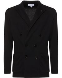 Lardini - Zweireihiger Blazer Aus Wolle - Lyst