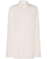 Sportmax - Rovigo Silk Crepe Long Sleeve Shirt - Lyst
