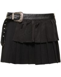 ANDERSSON BELL - Minifalda plisada de lana - Lyst