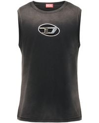 DIESEL - Tank top t-brico in jersey di cotone - Lyst