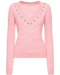 Alessandra Rich - Sweater Aus Mohairmischstrick - Lyst