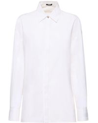 Versace - Cotton Poplin Shirt W/ Logo Detail - Lyst