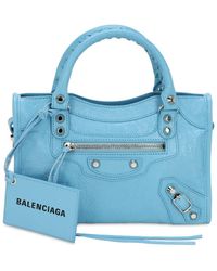 Balenciaga Mii Ledertasche "city" - Blau