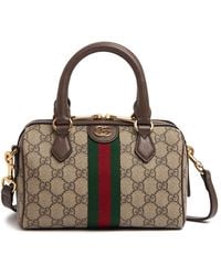 Gucci - Mini Ophidia Gg Canvas Top Handle Bag - Lyst