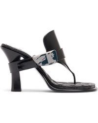 Burberry - 100mm Lf Bay Leather Sandals - Lyst