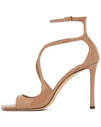 Jimmy Choo - 95mm Azia Patent Leather Sandals - Lyst